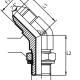 Адаптер 45° JIC(ш) 1.5/16" - BSPP(ш) 1" o.r.+ контргайка (Vitillo SPA)